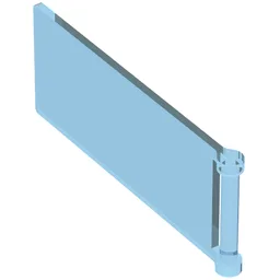 Flag 7 x 3 with Rod / Trans-Light Blue