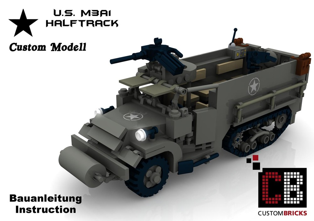 Lego Custom WW2 U.S. M3A1 - Halftrack