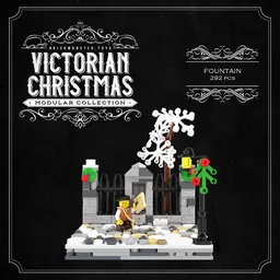 Victorian Christmas Modular Street - Fountain
