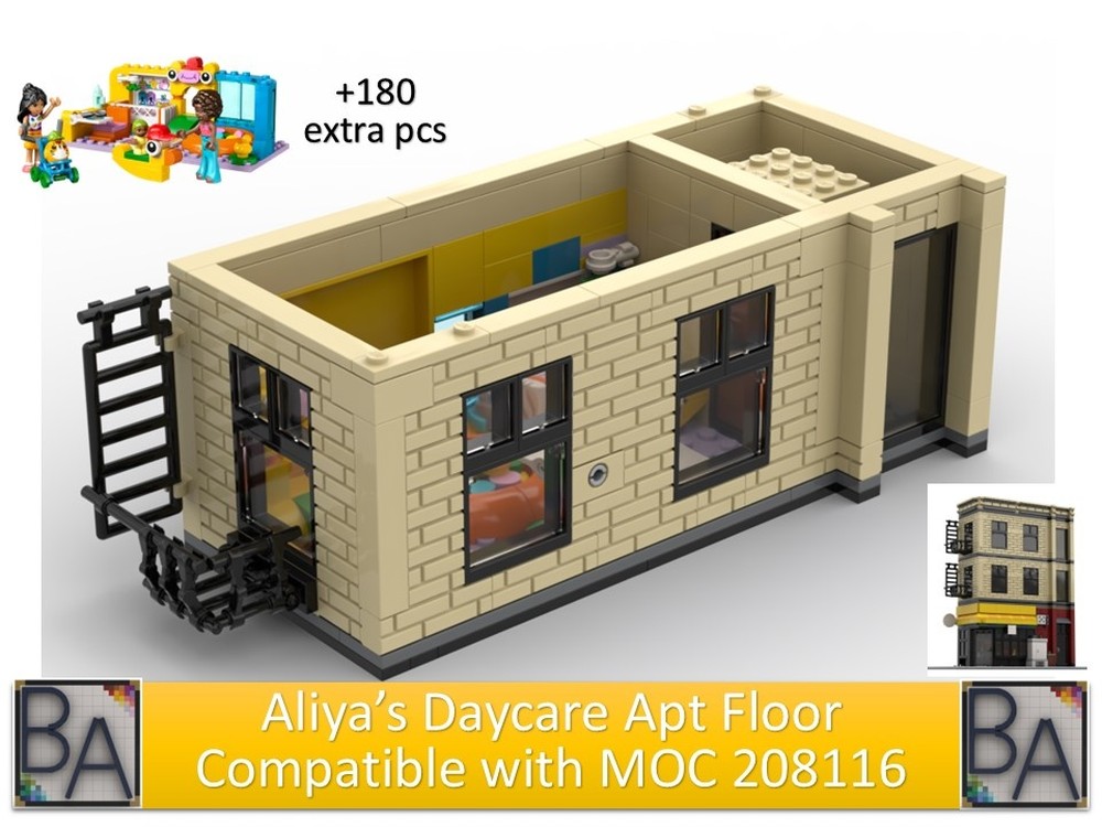 Lego Aliya's Daycare Apt Floor - Compatible with MOC 208116