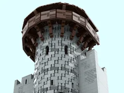 D-shaped Wall Tower