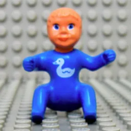 Belville Figure Baby, Nougat Hair, Duck Print / Blue