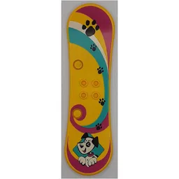 Scala, Sports, Skateboard with Dog Print and Purple Arcs and Paw Print / Yellow