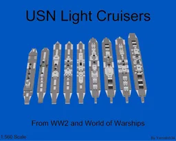 1:560 Scale USN Light Cruisers
