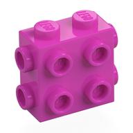 Lego Brick Special 1 x 2 x 1 2/3 with 8 Studs on 3 Sides / Dark Pink