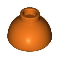 Brick Round 1.5 x 1.5 Dome Top [Plain] / Reddish Orange