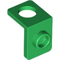 Minifig Neckwear Bracket [One Stud] - Reinforced / Green