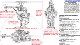 Foldable Armed Backpack Helicopter