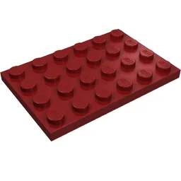 Plate 4 x 6 / Dark Red