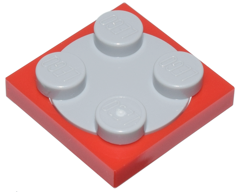 Lego Turntable 2 x 2 Plate with Light Bluish Gray Top (3680 / 3679)