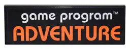 Tile 2 x 6 with White 'game program' and Orange 'ADVENTURE' Pattern (Sticker) - Set 10306
