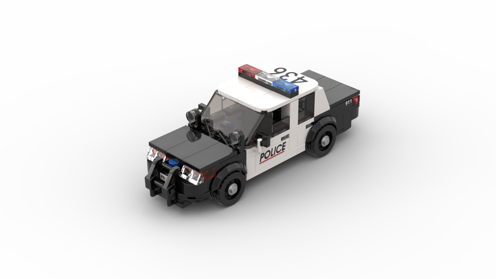 LEGO Police Interceptor Ford Crown Victoria 6pin wide MOC