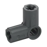 Technic Axle and Pin Connector Angled #6 - 90° / Dark Bluish Gray