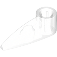 Lego Technic Tooth 1 x 3 with Axle Hole [Rounded Underside] / Trans-Clear