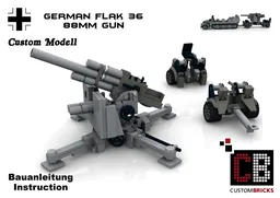 Custom WW2 Flak 36 88mm cannon