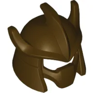 Helmet Trident Shaped with Face Mask / Dark Brown
