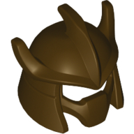 Lego Helmet Trident Shaped with Face Mask / Dark Brown