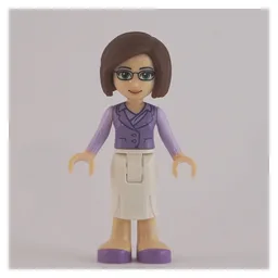 Ms. Stevens - Medium Lavender Shirt, White Dress