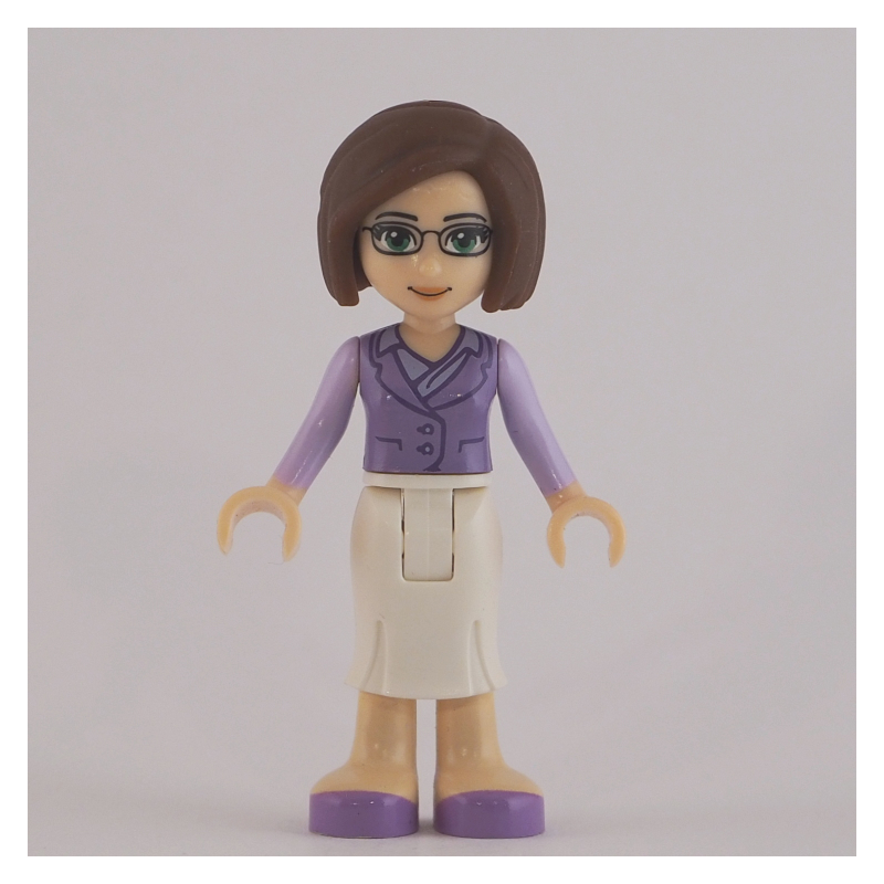 Lego Ms. Stevens - Medium Lavender Shirt, White Dress