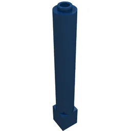 Support Round 1 x 1 x 6 Solid Pillar / Dark Blue