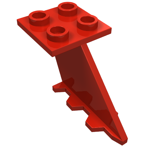 Lego Tail 4 x 2 x 2 / Red