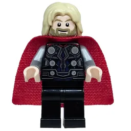 Thor, Tan Hair, Black Armor, Red Cape