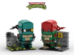 TMNT - Set 4 - Brickheadz ( Raphael + Slash )