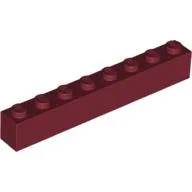 Brick 1 x 8 / Dark Red