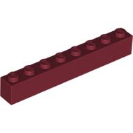 Lego Brick 1 x 8 / Dark Red