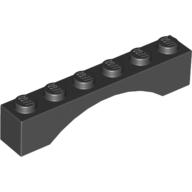 Lego Brick Arch 1 x 6 / Black