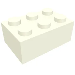 Brick 2 x 3 without Bottom Tubes, Slotted (with 1 slot)