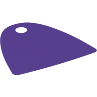 Lego Neckwear Cape, Straight Bottom, One Top Hole [Spongy Stretchable Fabric] / Dark Purple
