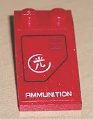 Slope 18 4 x 2 with 'AMMUNITION' Pattern (Sticker) - Set 7701