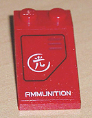 Lego Slope 18 4 x 2 with 'AMMUNITION' Pattern (Sticker) - Set 7701