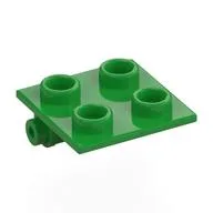 Hinge Brick 2 x 2 Top Plate Thin / Bright Green