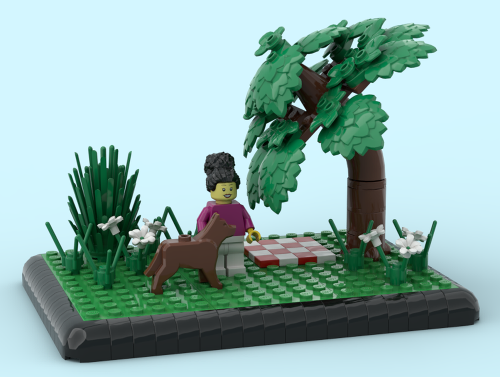 Lego Grassy Field Diorama