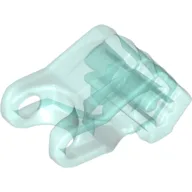 Large Figure Hand, Fist with Axle Hole, 4 Fingers / Trans-Light Blue