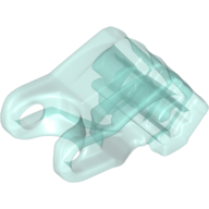 Lego Large Figure Hand, Fist with Axle Hole, 4 Fingers / Trans-Light Blue