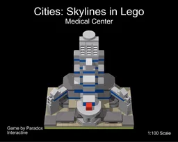 1:1000 Scale Medical Center(Cities: Skylines in lego)