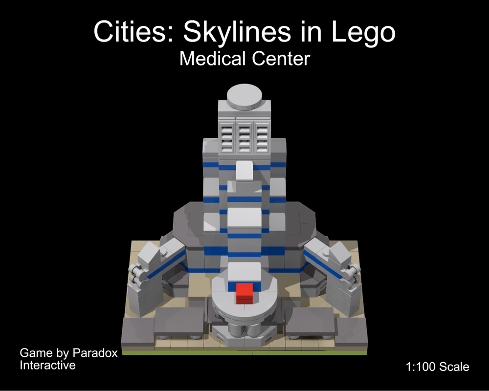 Lego 1:1000 Scale Medical Center(Cities: Skylines in lego)