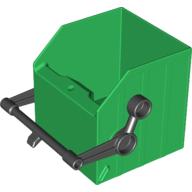 Lego Duplo Garbage Container with Black Handle / Green