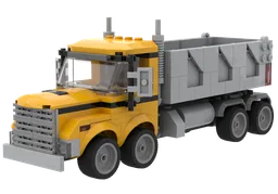 Dump Truck (Bright-Light Orange, 4 Axles)