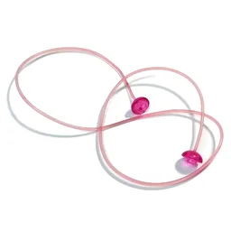 Clikits Cord, Jelly String, 375mm, with Same Colored Caps / Trans-Dark Pink