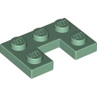 Lego Plate 2 x 3 with 1 x 1 Cutout / Sand Green