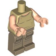 Lego Minifig Body with SMART Tag, Dagobah Luke Skywalker / Tan