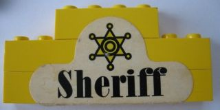 Lego Stickered Assembly 8 x 1 x 3 with Star and 'Sheriff' Pattern (Sticker) - Set 365