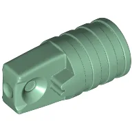 Hinge Cylinder 1 x 2 Locking with 1 Finger and Axle Hole On Ends [No Side Slots] / Sand Green