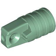 Lego Hinge Cylinder 1 x 2 Locking with 1 Finger and Axle Hole On Ends [No Side Slots] / Sand Green