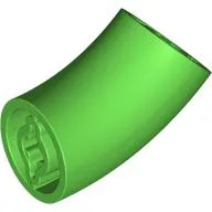 Brick Round 2 x 2 D. Tube with 45° Elbow and Axle Holes (Crossholes) at Each End [LONG] / Bright Green