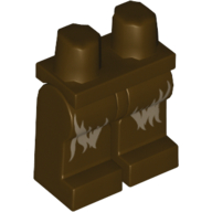 Lego Hips and Dark Brown Legs with Dark Tan Fur Print (Chief Tarfful) / Dark Brown